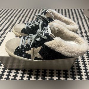 Suede Golden Goose Shearling lining sz 40